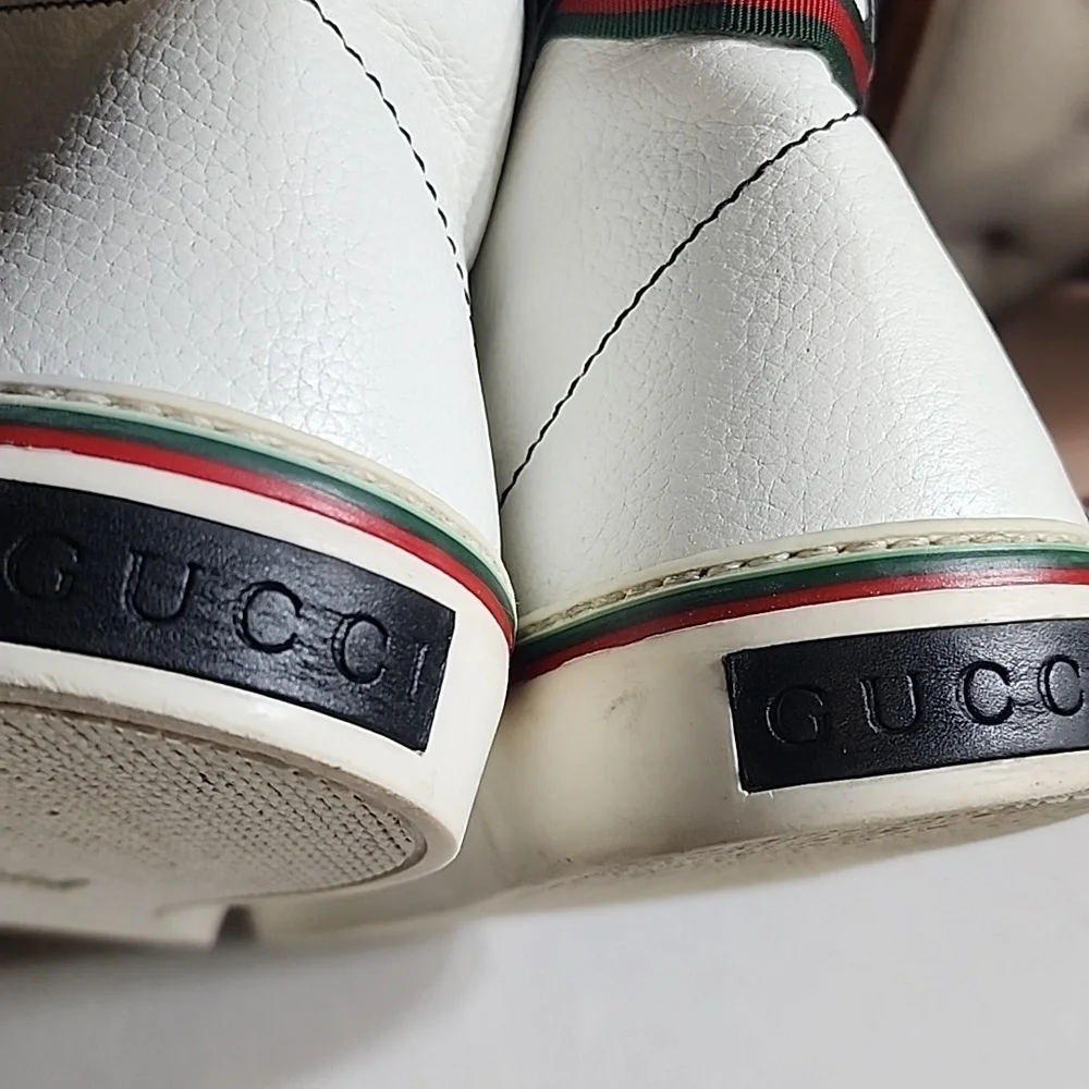 Gucci Men's Monochrome High-Top Sneakers